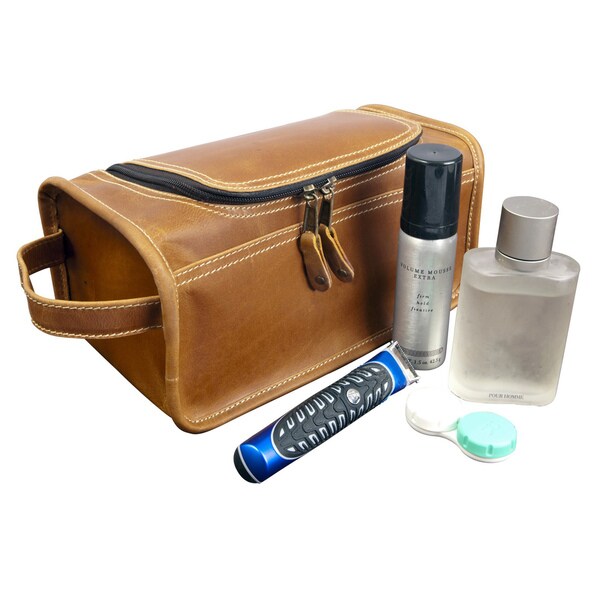 Canyon Outback Leather Goods Taylor Falls Leather Toiletry Bag Distressed Brown Inc