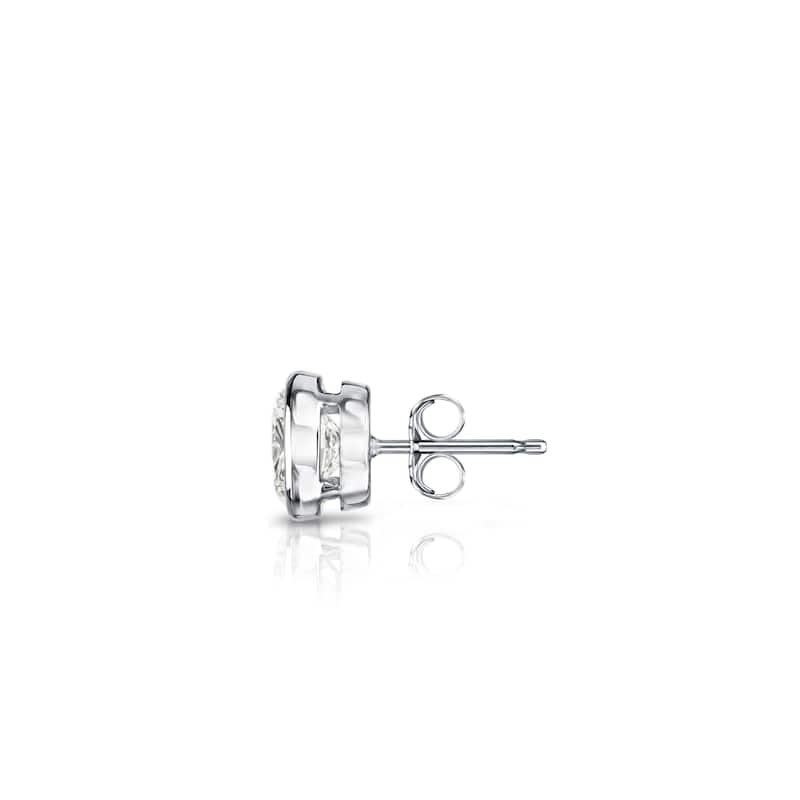 Auriya 1/4ctw Bezel Set Round Diamond SINGLE STUD (1) Earring 14k Gold