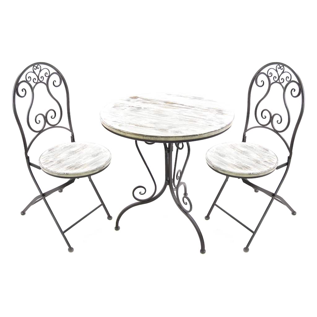 Jordan Manufacturing 3-piece Distressed Bistro Set