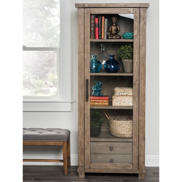 Shop Kasey Natural Reclaimed Wood Curio Cabinet By Kosas Home