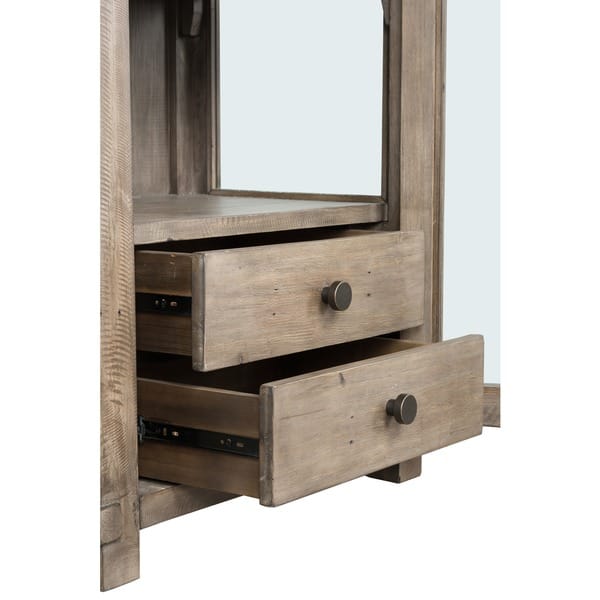 Shop Kasey Natural Reclaimed Wood Curio Cabinet By Kosas Home