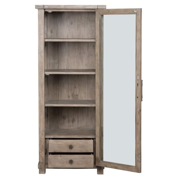 Shop Kasey Natural Reclaimed Wood Curio Cabinet By Kosas Home