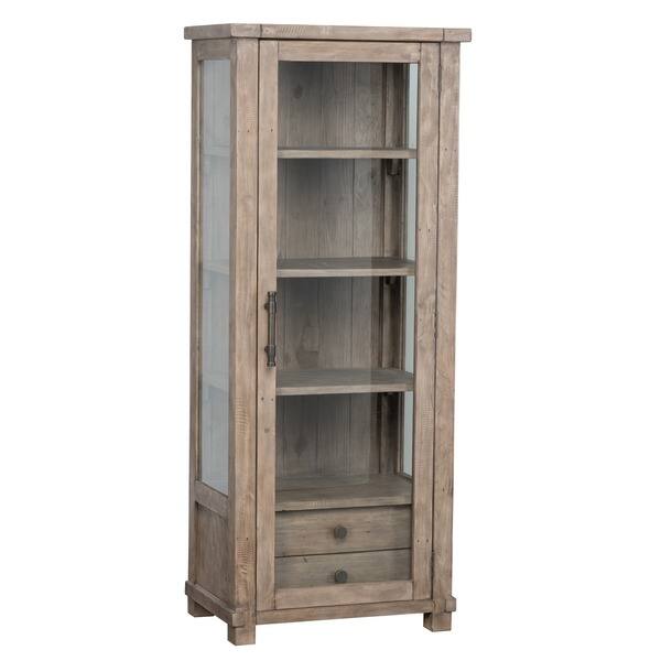Shop Kasey Natural Reclaimed Wood Curio Cabinet By Kosas Home
