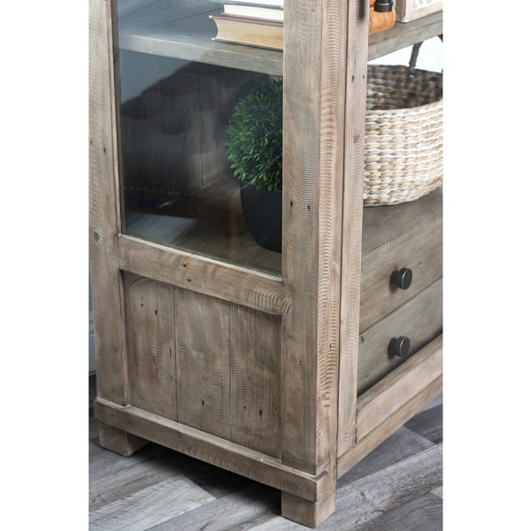 Shop Kasey Natural Reclaimed Wood Curio Cabinet By Kosas Home