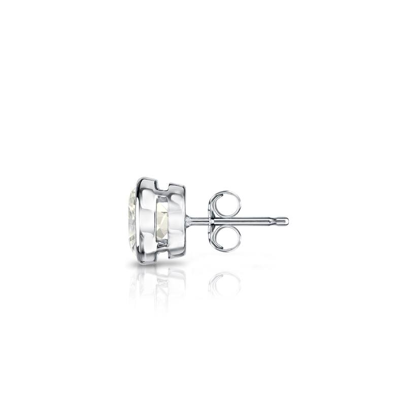 Auriya 1/3ctw Round SINGLE STUD (1) Diamond Earring 14k Gold Bezel-set