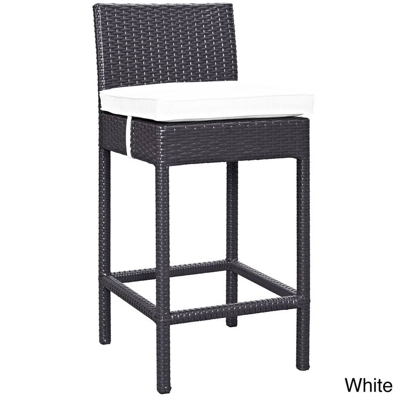Gather 5 Piece Outdoor Patio Pub Set - White