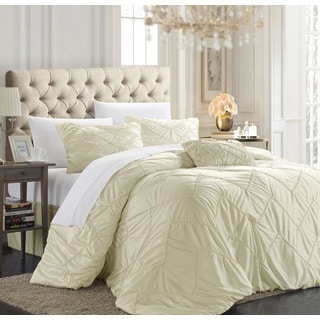 Chic Home Belvia Beige 9-Piece Bed in a Bag Comforter Set