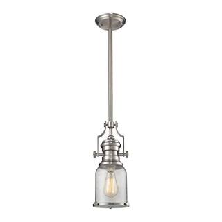 Elk Home Chadwick Satin Nickel With Clear Seeded Glass 1 Light Pendant
