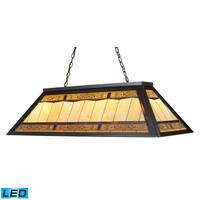 Elk Filigree Tiffany-style Bronze with Multicolored Glass Panel Shade 4-light LED Billiard - Tiffany Bronze