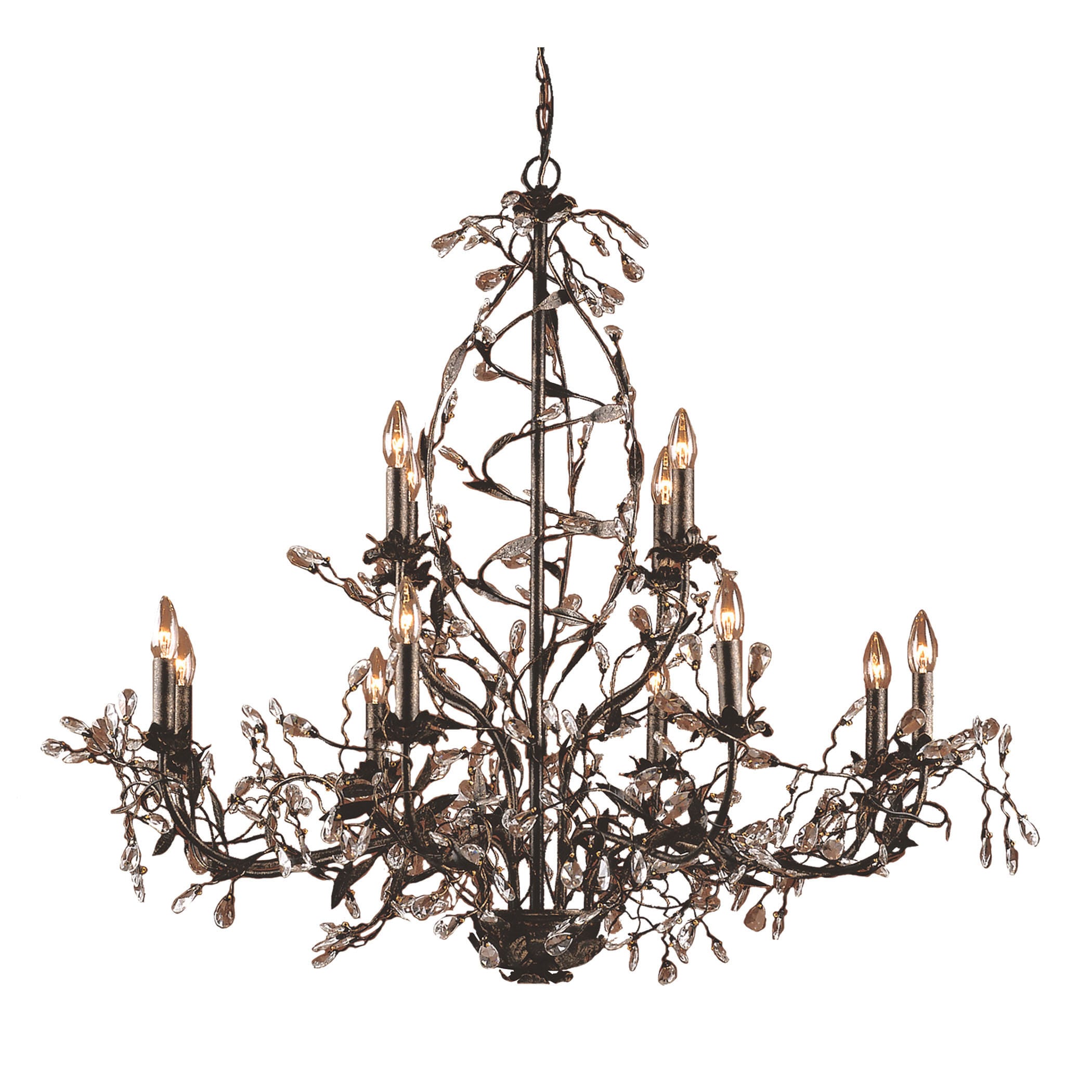 Elk Circeo Deep Rust 12-light Chandelier (Deep Rust) - Chandeliers For Bedrooms by Overstock.com