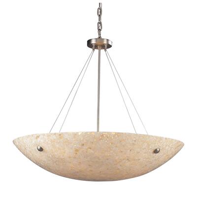 Elk Stony Satin Nickel and Pearl Stone Glass 8-light Vanity - Satin Nickel