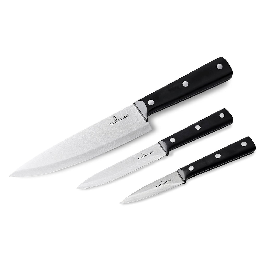 Culina Chef Triple Rivet Full Tang 3-piece Knife Set (8, 5, 3.5-inch)