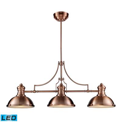 Elk Chadwick 3-light LED Billiard - Antique Copper