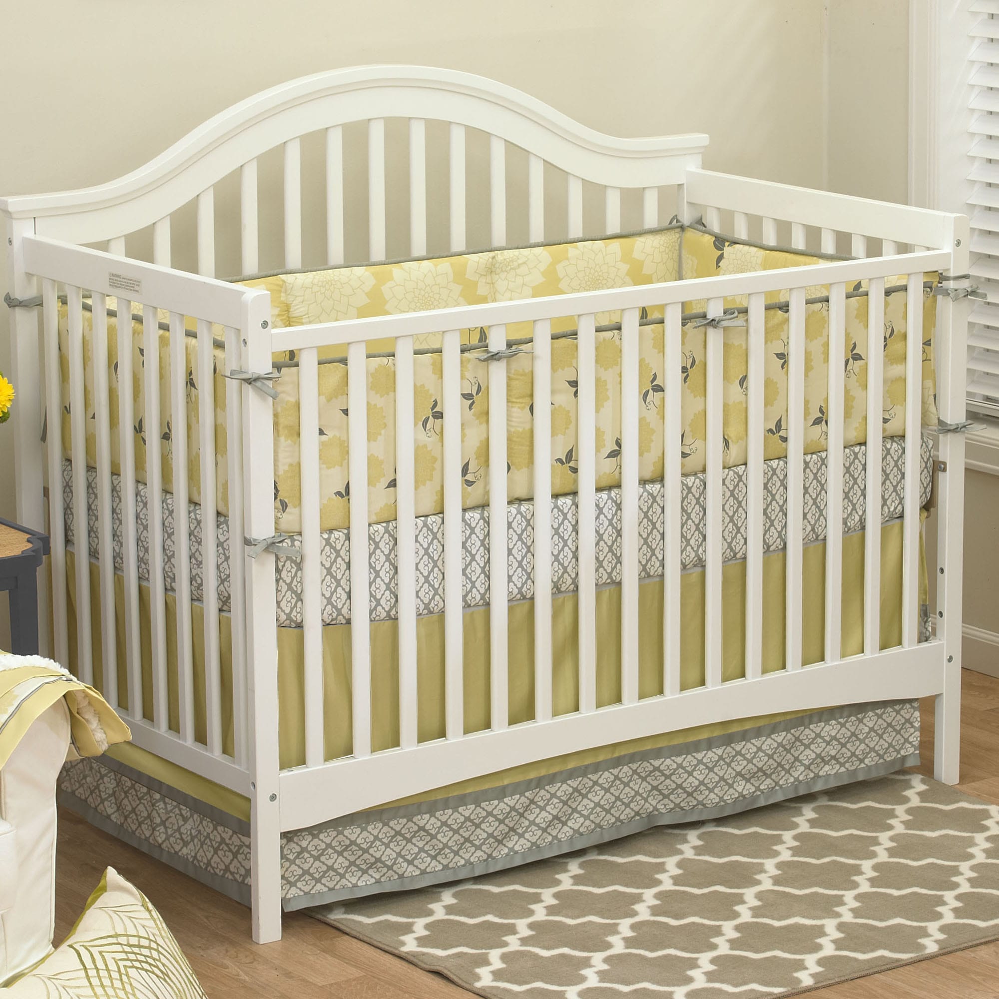 Shop The Peanut Shell Stella Crib Bumper Overstock 11407285