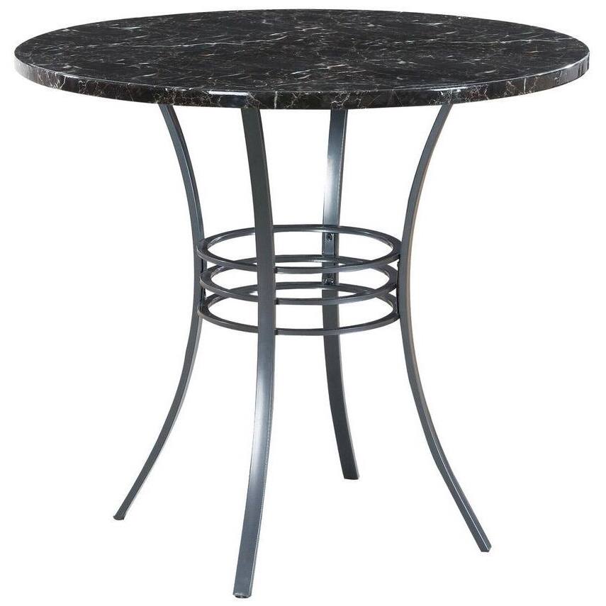 Black Metal 40-inch Round Counter Height Table