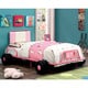 preview thumbnail 5 of 9, Feln Modern Metal 2-Piece Upholstered Racing Bed with Nightstand Set by Furniture of America