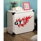 preview thumbnail 8 of 9, Feln Modern Metal 2-Piece Upholstered Racing Bed with Nightstand Set by Furniture of America