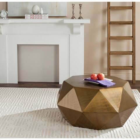 Safavieh Astrid Copper Faceted Coffee Table - 31" x 15.5" x 31"