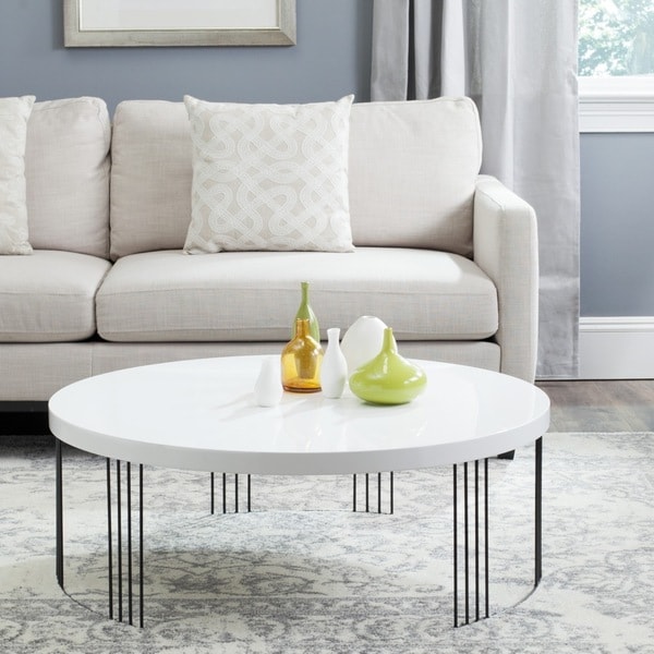 Shop Safavieh MidCentury Modern Keelin White Lacquer Coffee Table