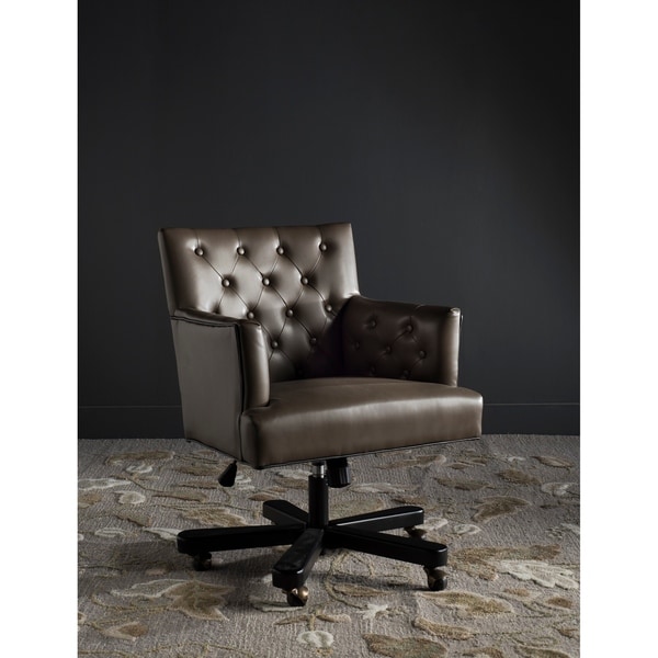 Safavieh Chambers Adjustable Swivel Clay/ Black Desk Chair - 26.4" x 26.1" x 35"