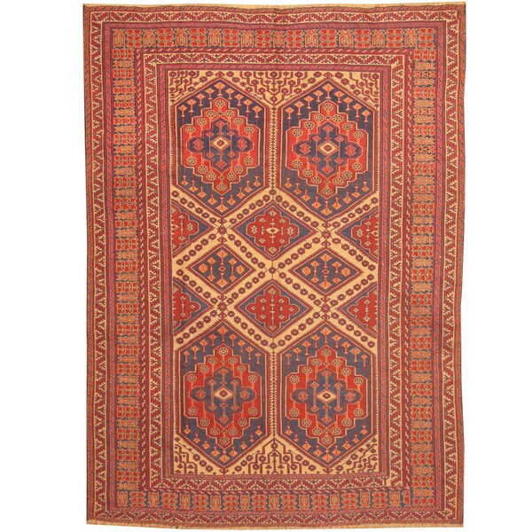 Shop Handmade Herat Oriental Afghan Tribal Soumak Kilim Wool Rug