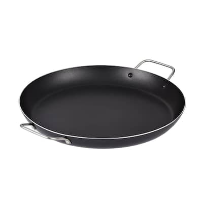 Cook N Home 15-Inch Nonstick Paella Pan, Black