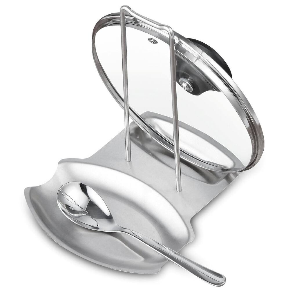Cook N Home Stainless Steel Spoon and Lid Rest