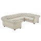 preview thumbnail 7 of 15, Knightsbridge Chesterfield U-shaped Sectional by iNSPIRE Q Artisan Beige Linen