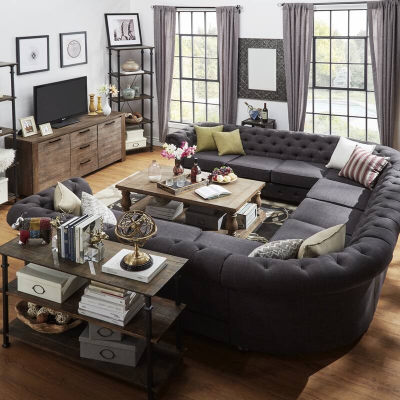 Knightsbridge Chesterfield 11-Seat Sectional by iNSPIRE Q Artisan