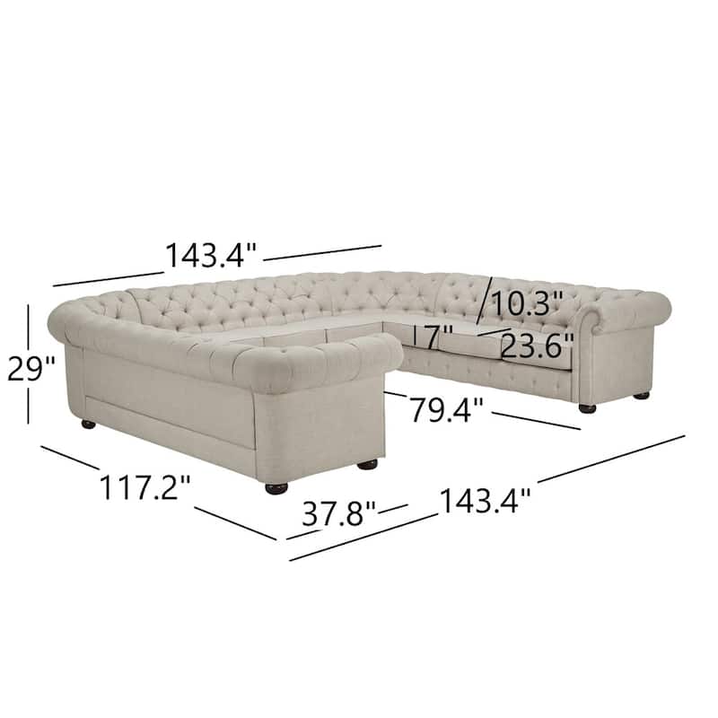 Knightsbridge Chesterfield 11-Seat Sectional by iNSPIRE Q Artisan