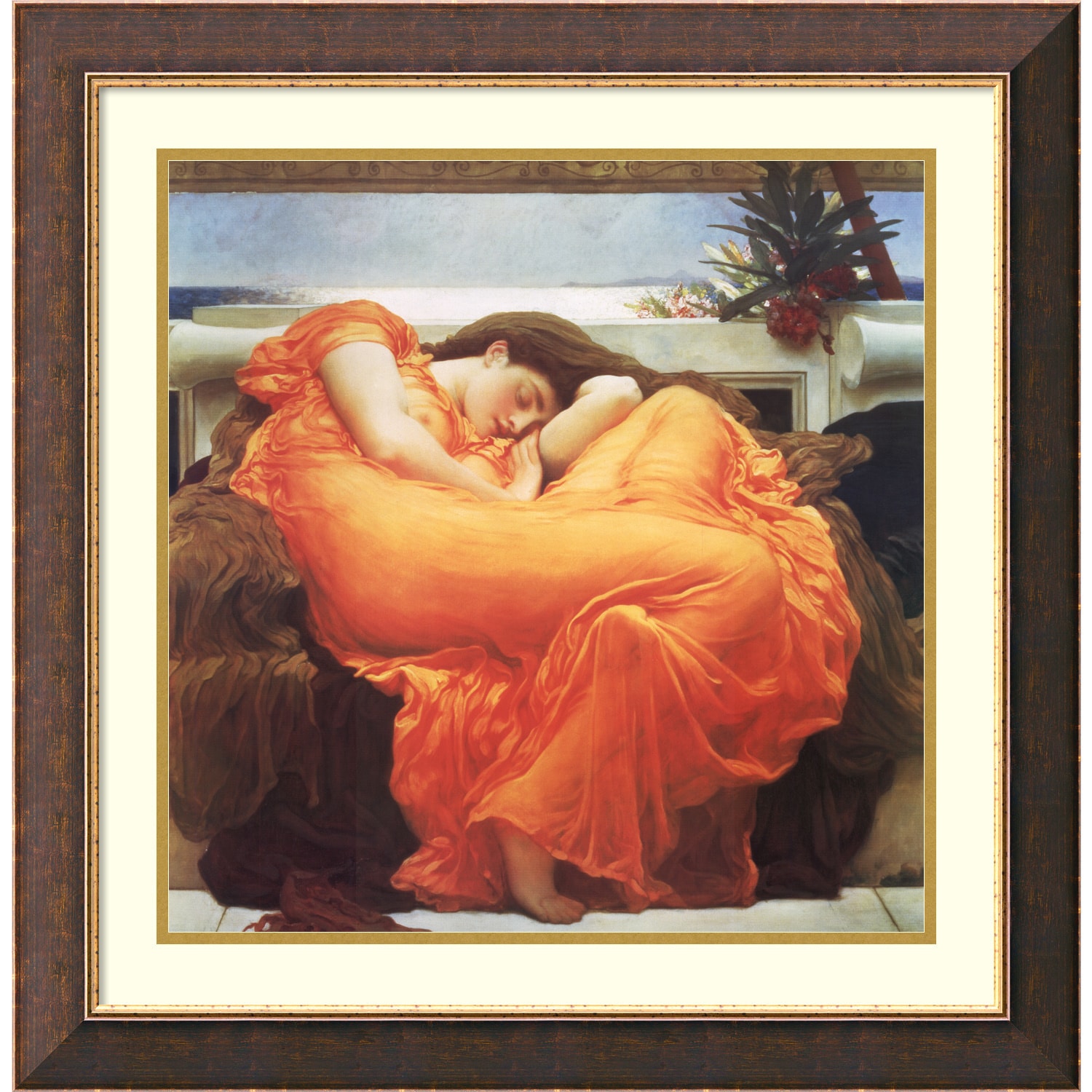 Lord Frederic Leighton Flaming June, c.1895 28 x 28-inch - Bed