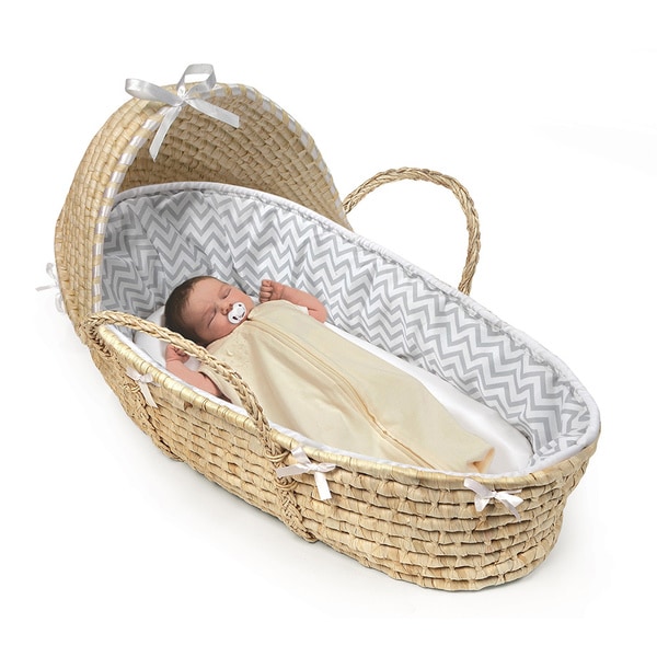 grey moses basket bedding