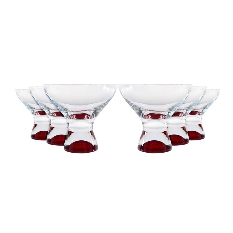 Samba Martini Red Dessert Glass Set/6 11oz