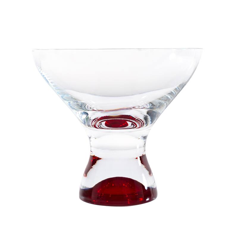 Samba Martini Red Dessert Glass Set/6 11oz - Samba Martini Red Dessert Glass Set/6 11oz