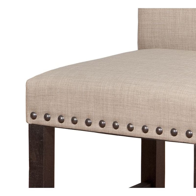 Industrial Nailhead Dining Settee