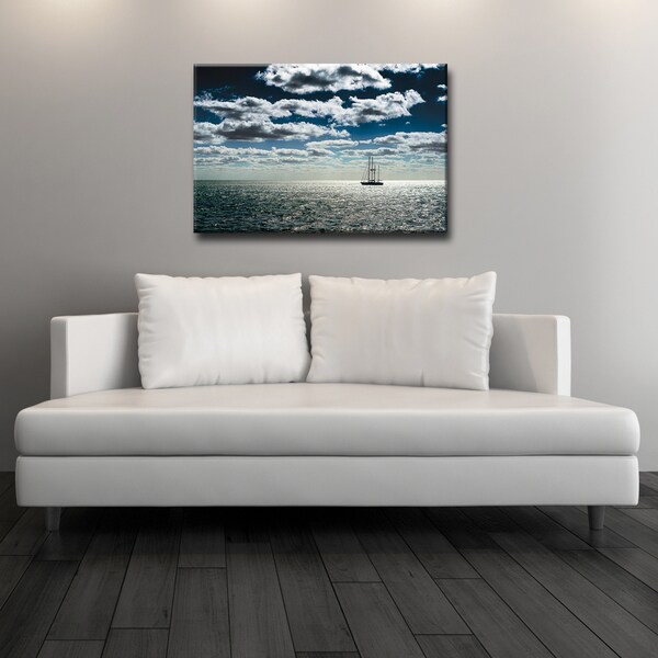 Bruce Bain 'Ship' ArtPlexi by Ready2HangArt - Blue. Opens flyout.