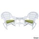 preview thumbnail 8 of 7, Santa Maria White Rocker Wicker Chair and End Table Set