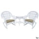preview thumbnail 7 of 7, Santa Maria White Rocker Wicker Chair and End Table Set