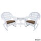 preview thumbnail 6 of 7, Santa Maria White Rocker Wicker Chair and End Table Set