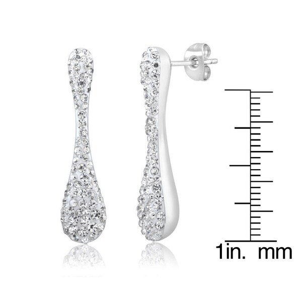 crystal long drop earrings