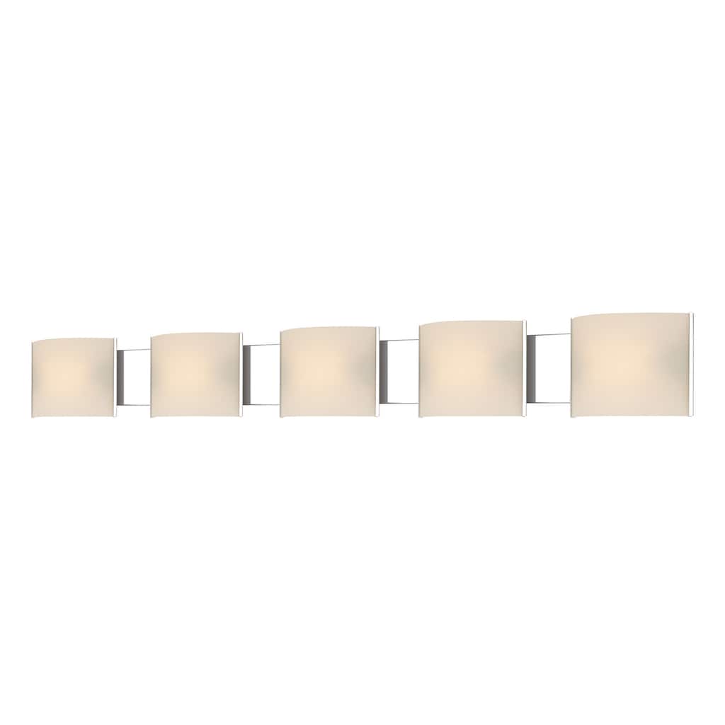 Elk Home Pannelli Chrome With Opal White Glass 5 Light Vanity Light
