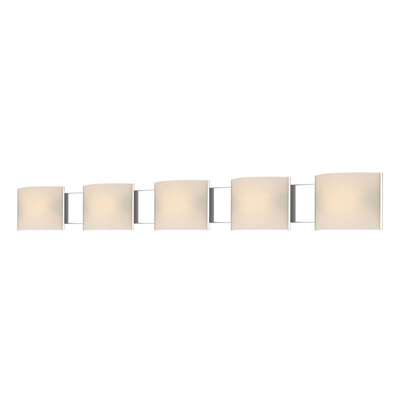 Elk Home Pannelli Chrome With Opal White Glass 5 Light Vanity Light