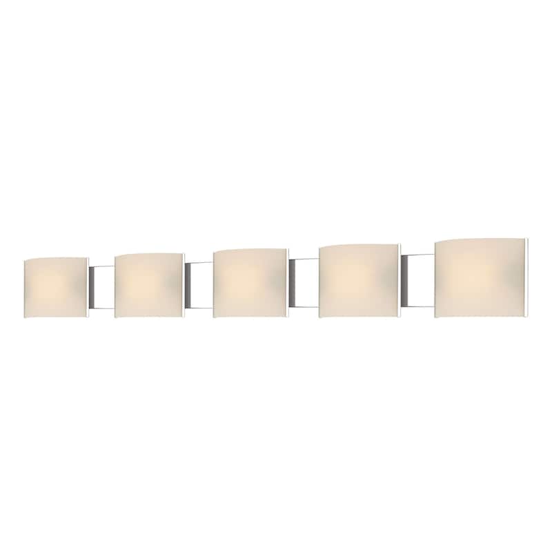 Elk Home Pannelli Chrome With Opal White Glass 5 Light Vanity Light