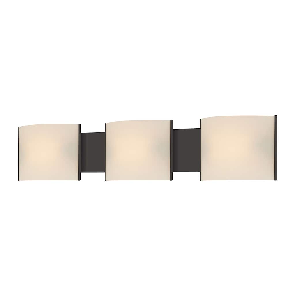 Elk Home Pannelli Oiled Bronze With Opal Glass 3 Light Vanity Light
