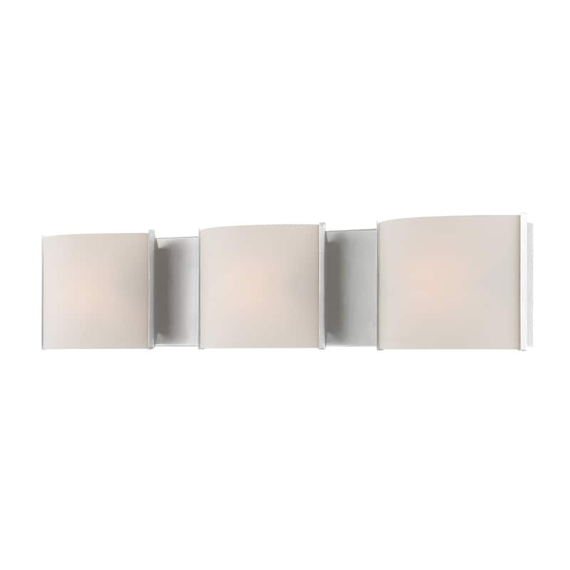 Elk Home Pandora Chrome With Opal White Glass 3 Light Vanity Light