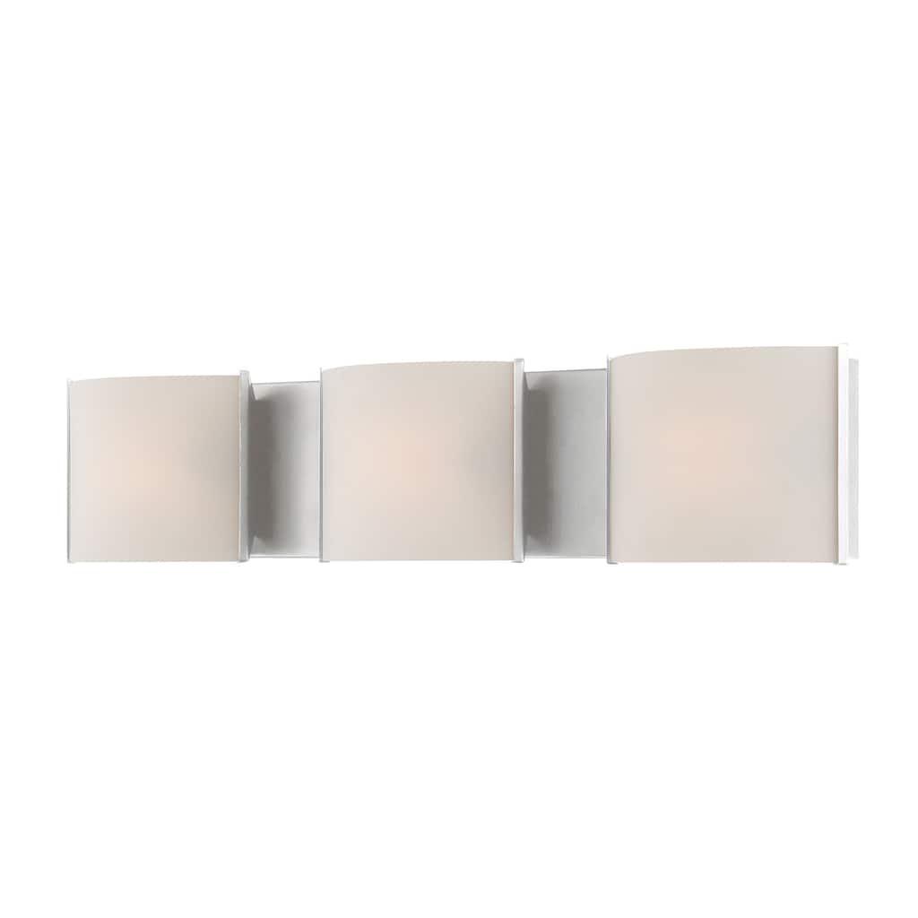 Elk Home Pandora Chrome With Opal White Glass 3 Light Vanity Light