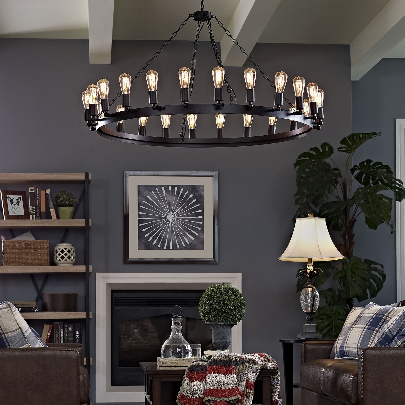 Teleport 52-inch Chandelier (Brown) - Chandeliers For Bedrooms by Overstock.com