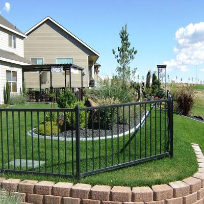 Vail-style Flat Top Wrought Iron Fence Panels