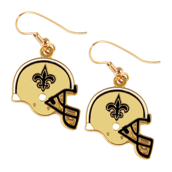 New Orleans Saints Nfl Helmet Shaped J Hook Gold Tone Earring New Orleans Saints Nfl Helmet Shaped J Hook Gold Tone Earring Set Charm Gift On Free Shipping Orders Over 45 11412901