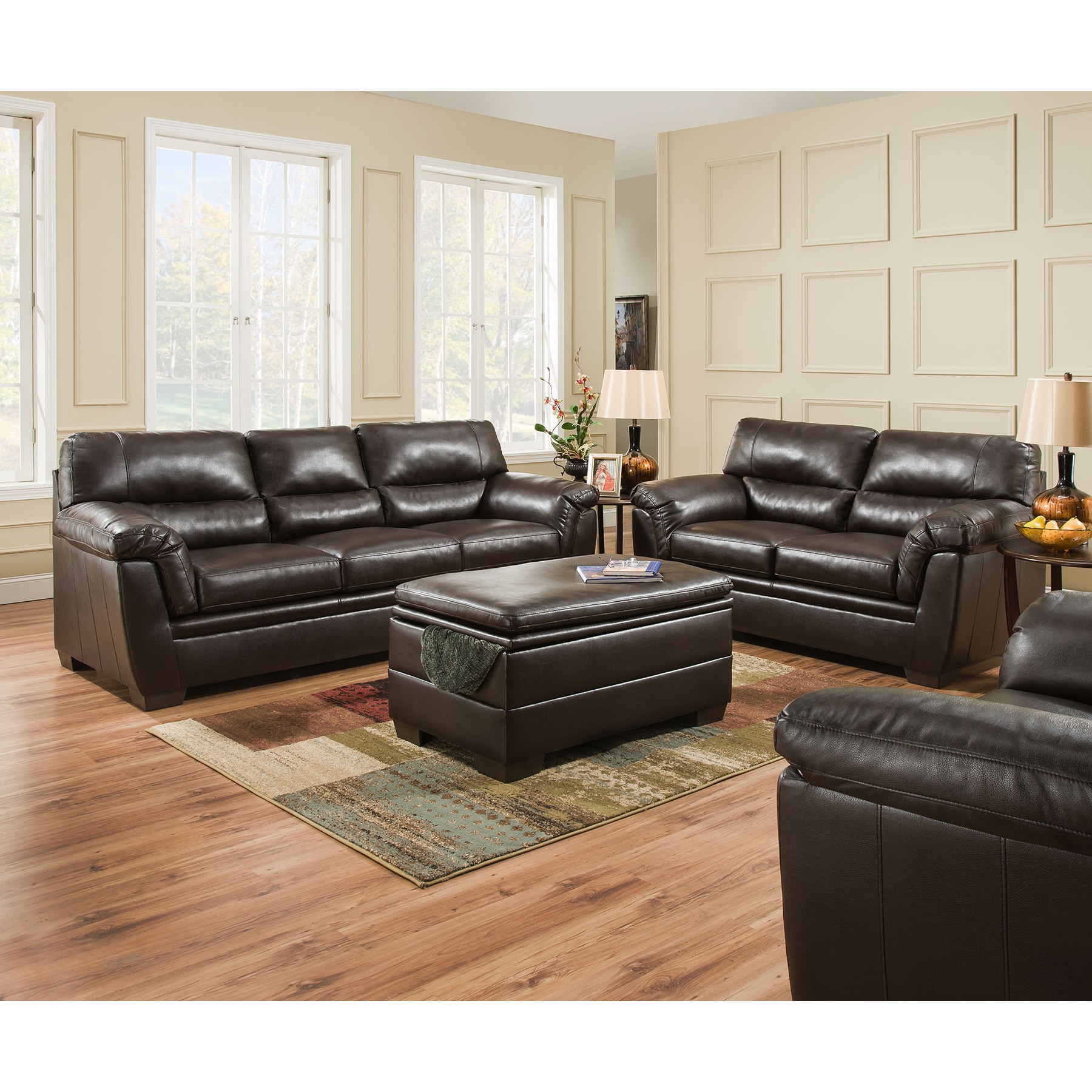 Simmons Upholstery Roman Chocolate Sofa Free Shipping Today Simmons Upholstery Roman Chocolate Sofa
